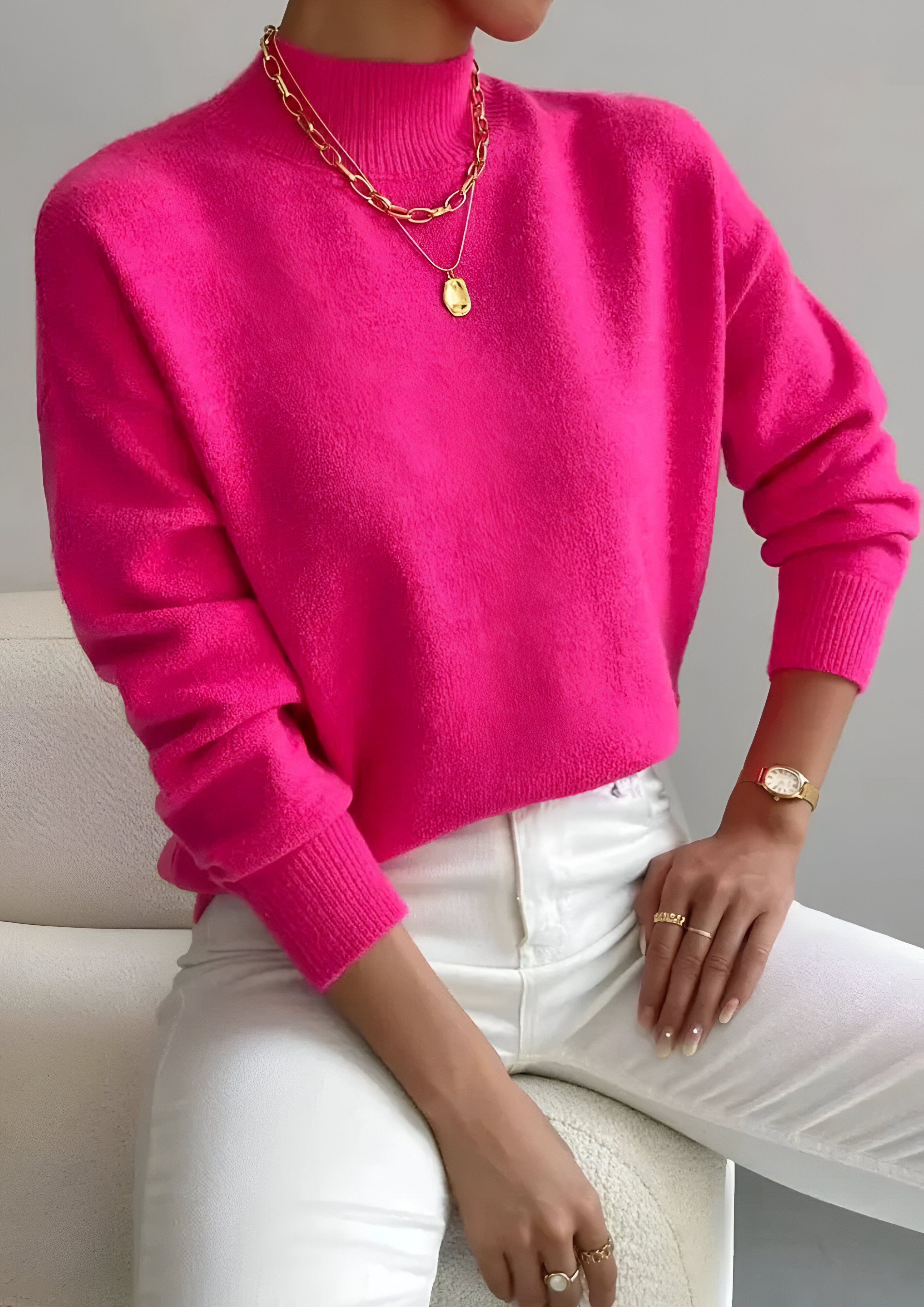 Women's Turtle Neck Jumper | Long Sleeve Casual Wear