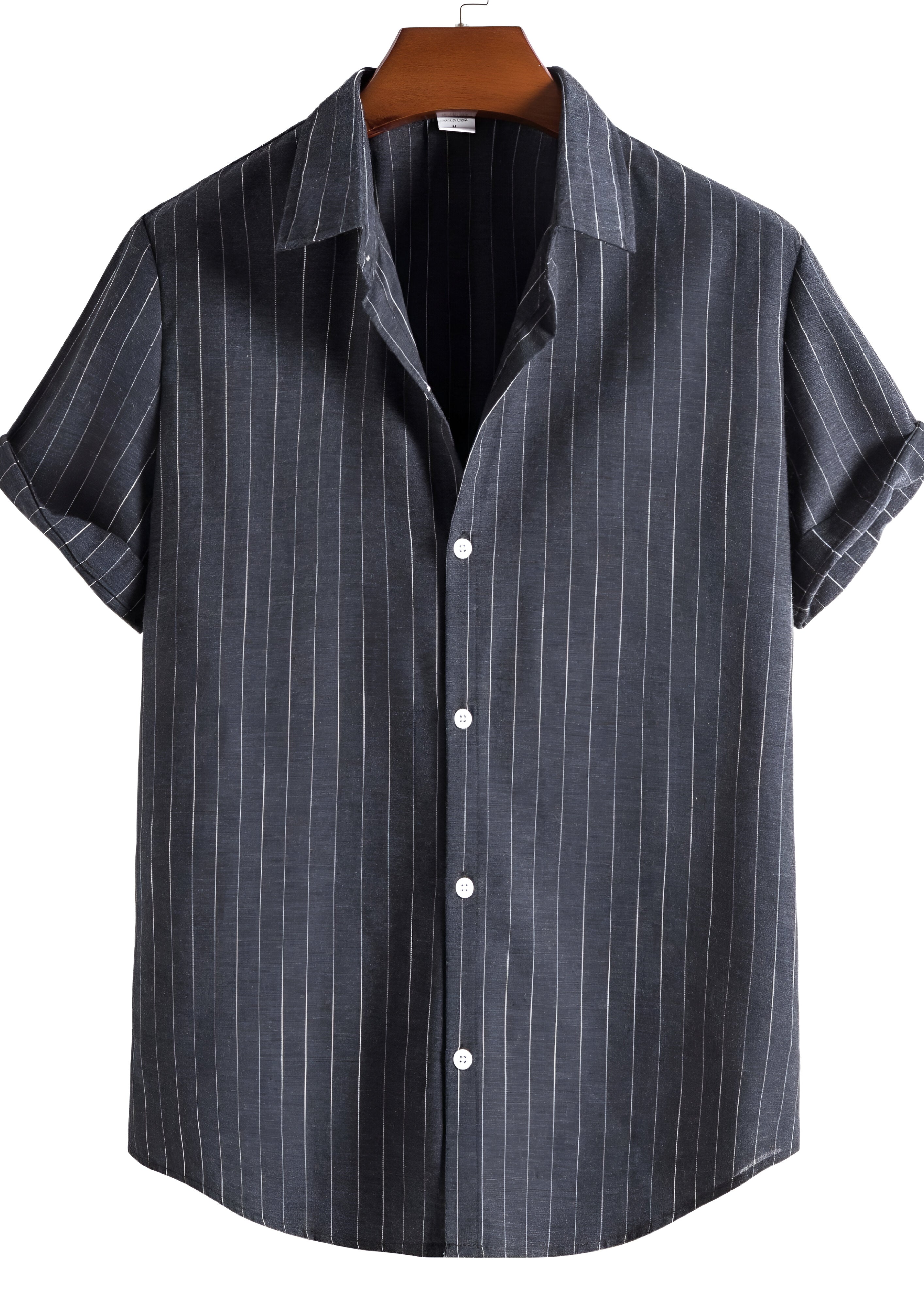 Striped Short Sleeve Shirt | Men's Collar Top