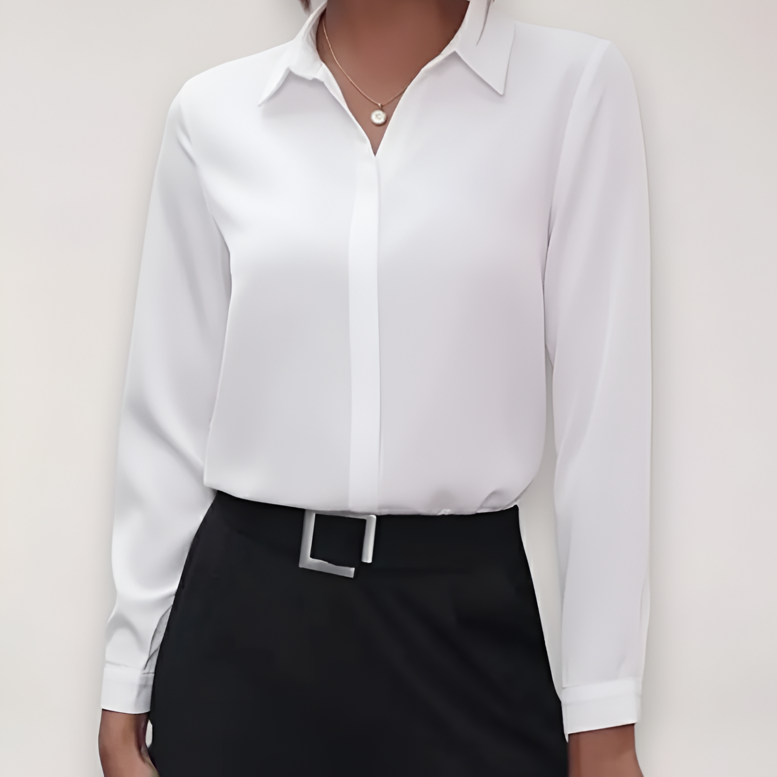 Women’s Tailored Blouse | Long Sleeve Button-Up Casual