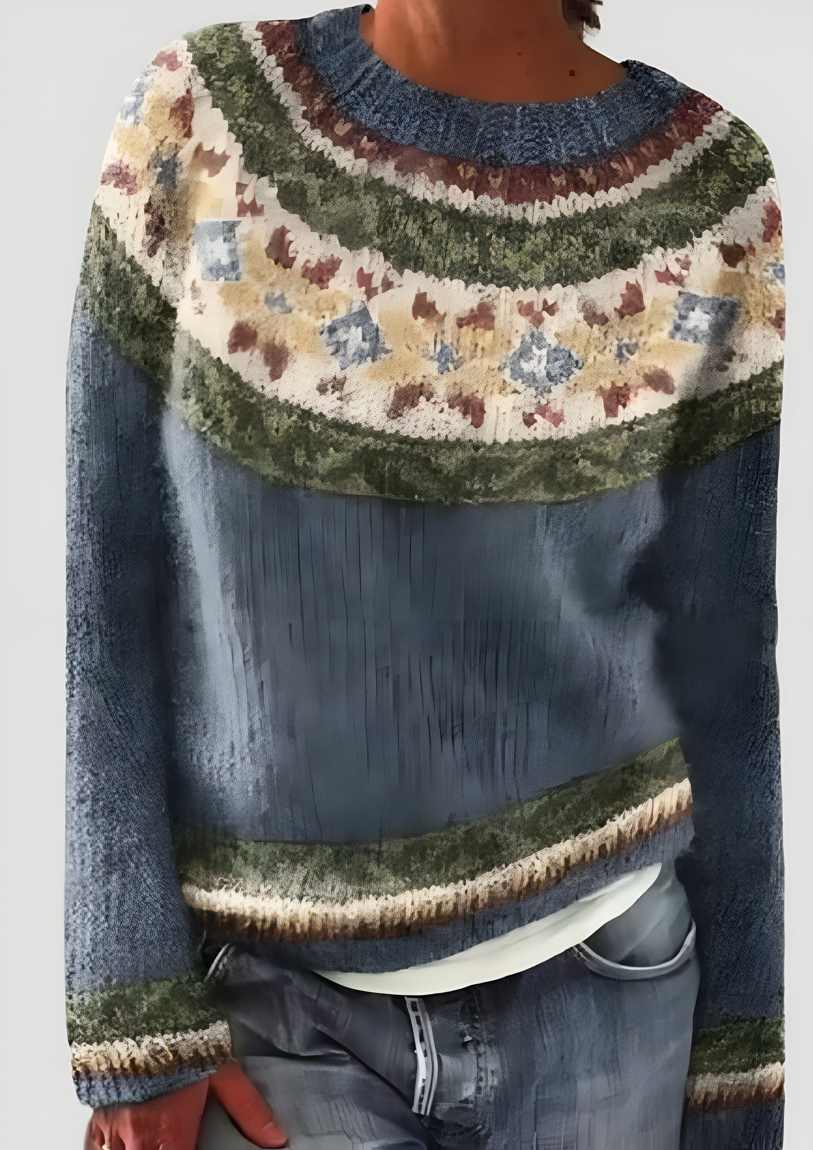 Colorful Patterned Jumper | Women's Long Sleeve