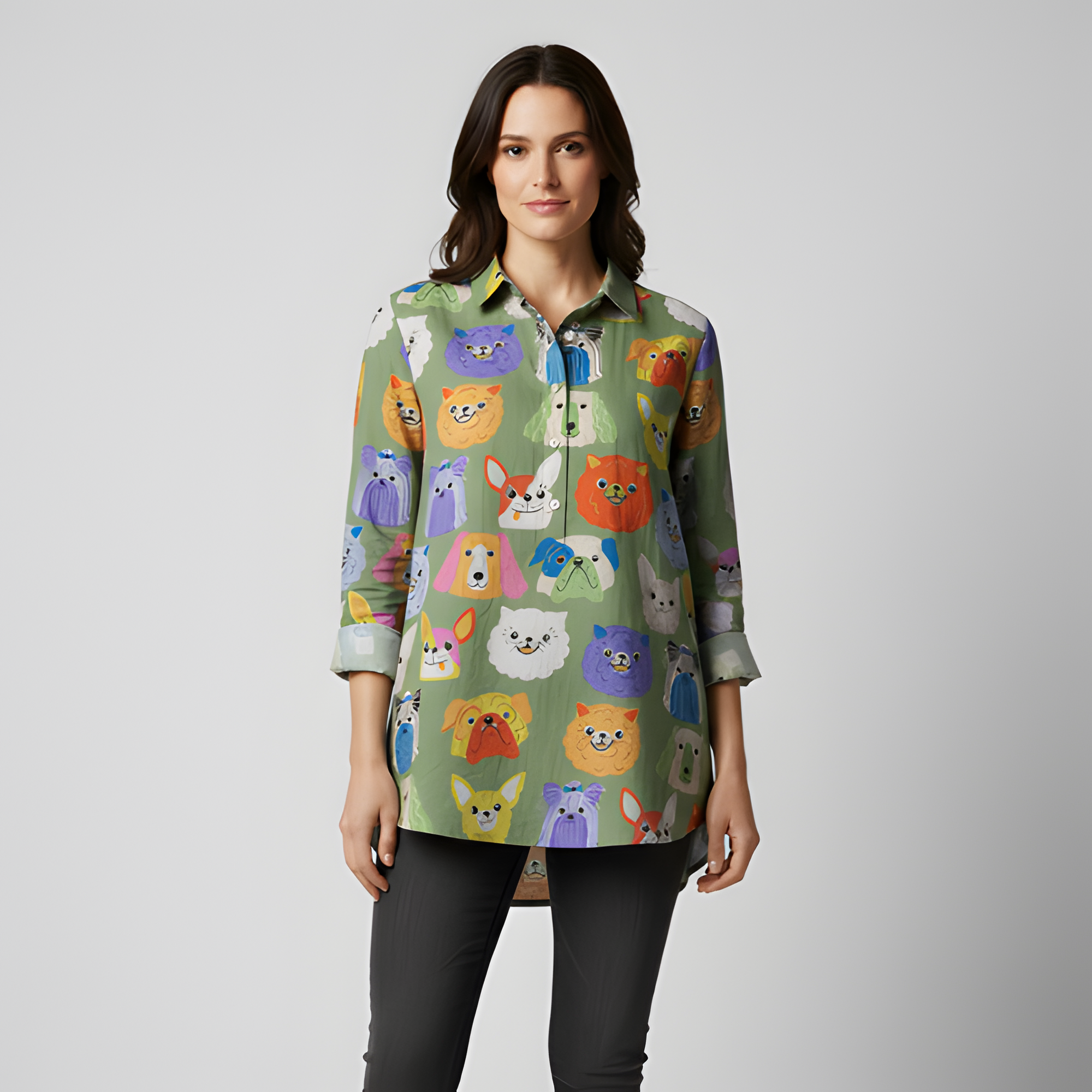 Women's Graphic Polo Shirt | Long Sleeve