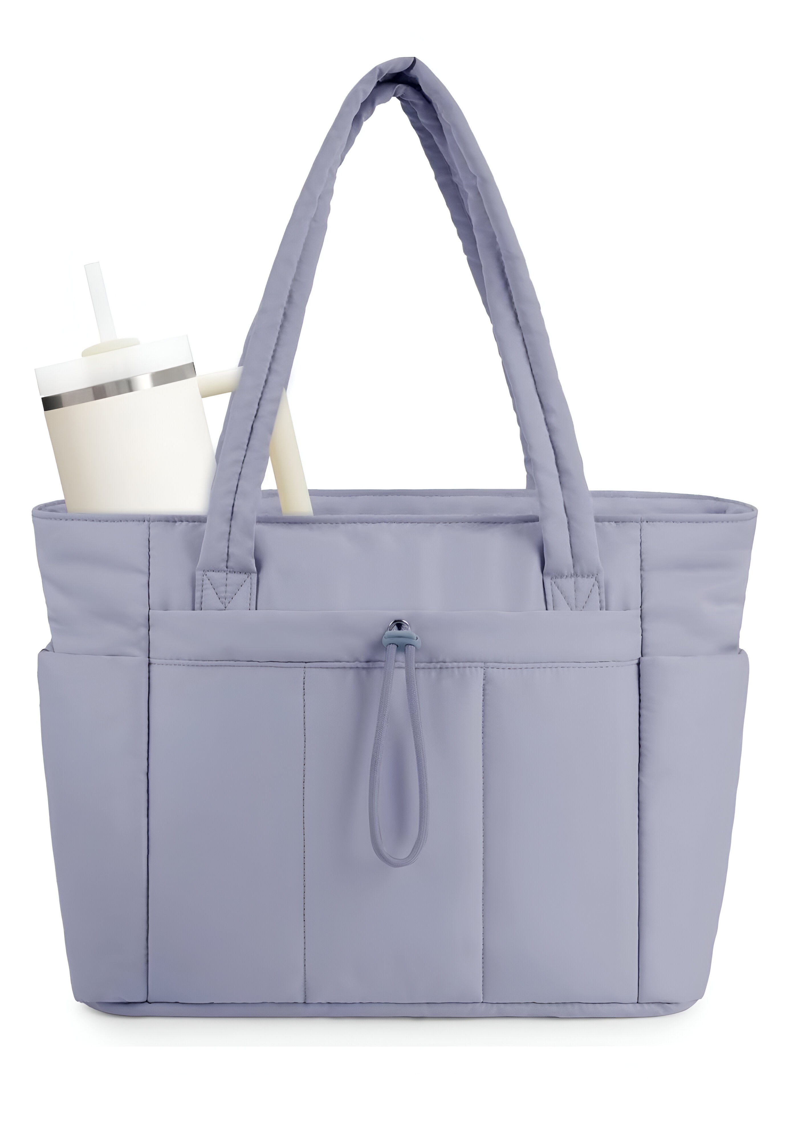 Women's Quilted Puffer Tote Bag | Large