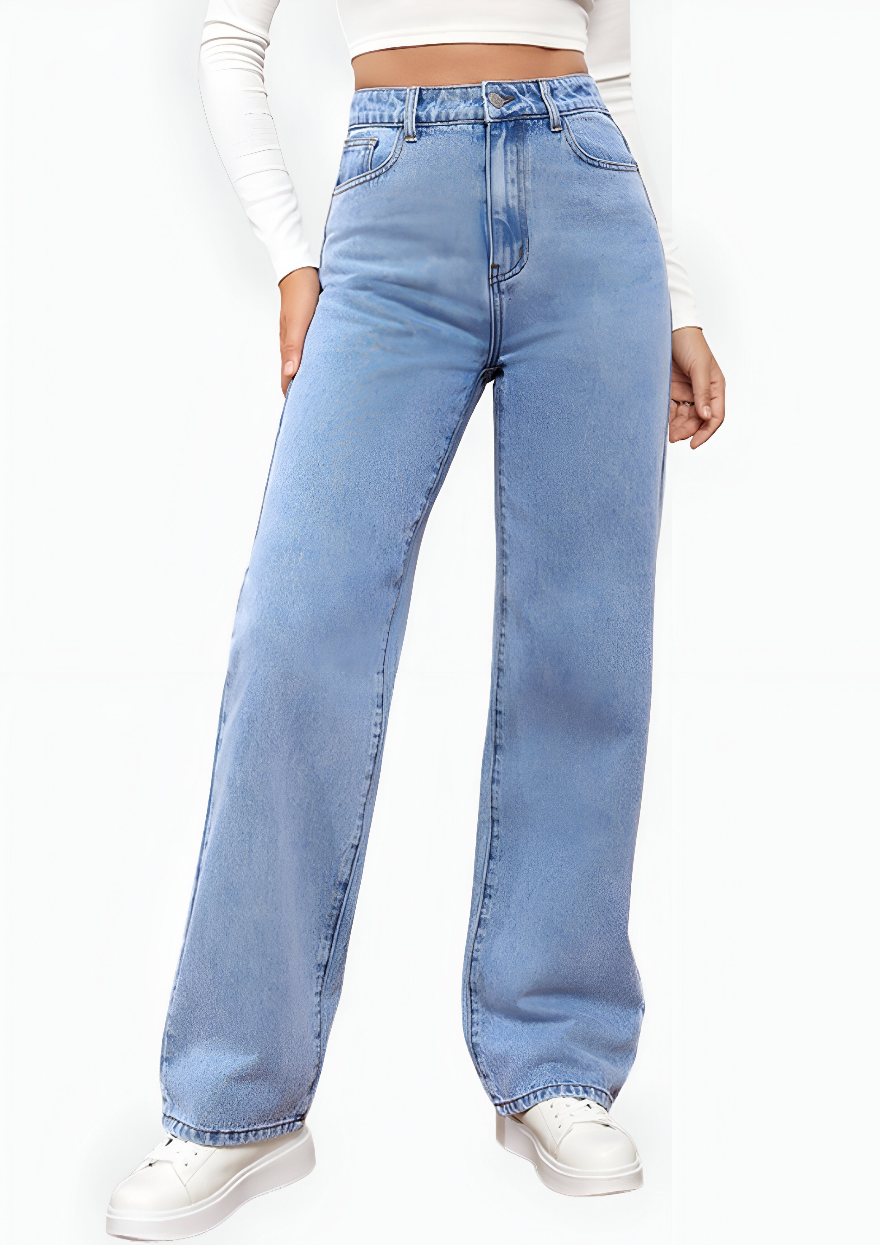 Women's Straight Leg Jeans | High waisted