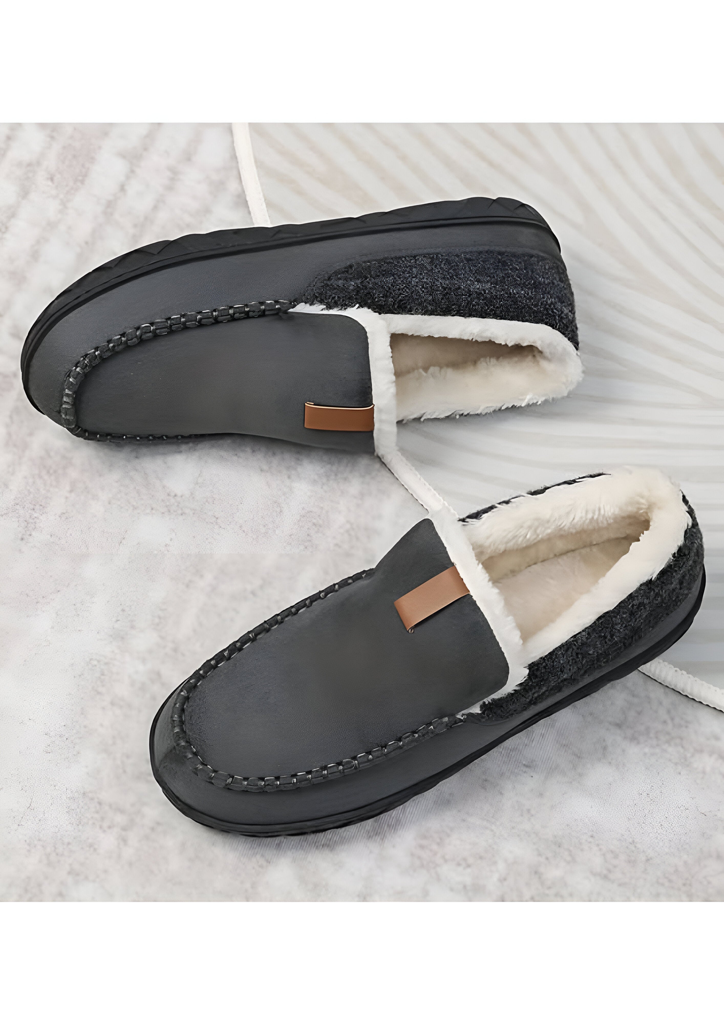 Plush Lined Loafers - Men's Shoes