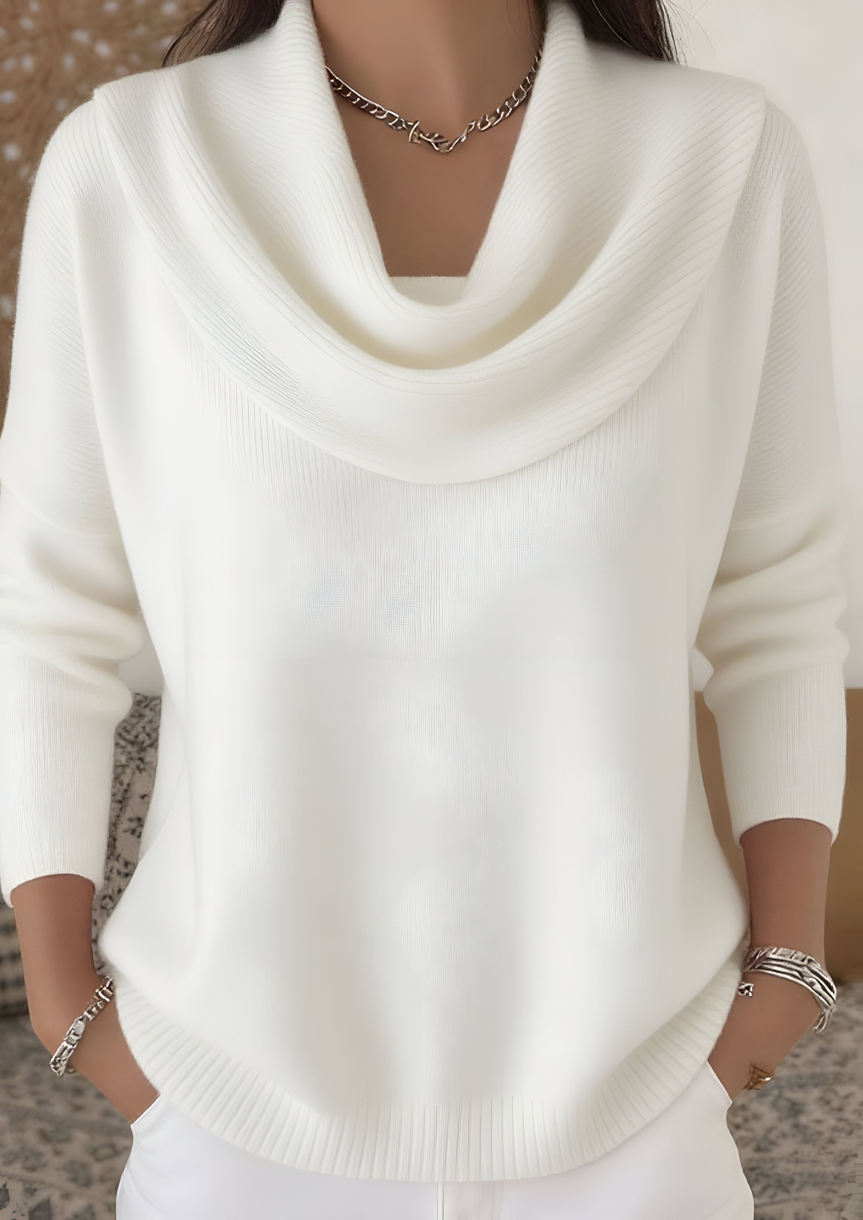 Women's Cowl Neck Jumper | Relaxed Fit Everyday Wear