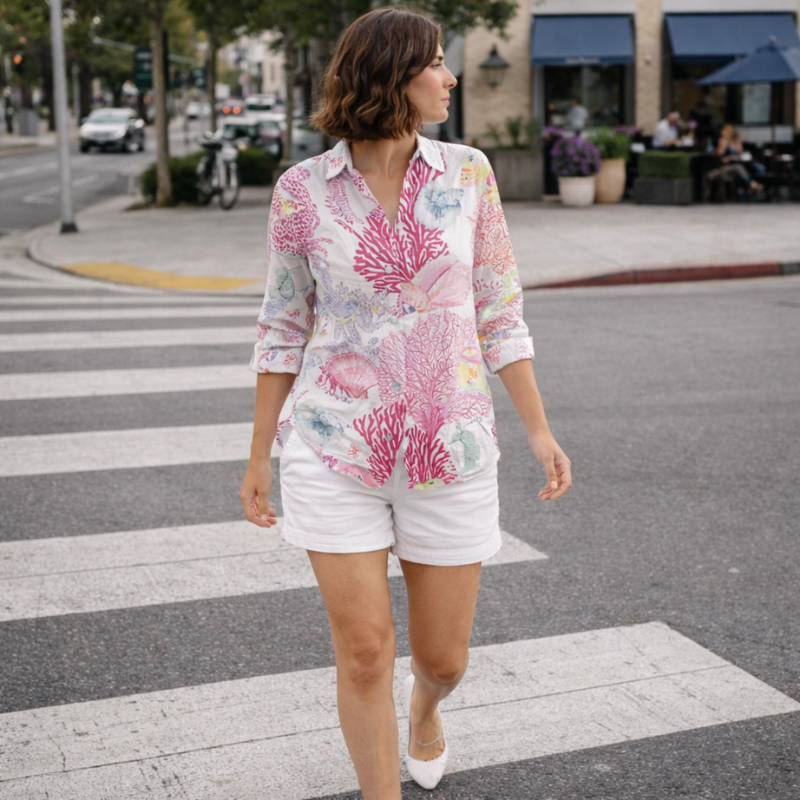 Women’s Classic Button Down Blouse | Long Sleeve