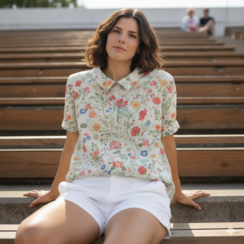 Women’s Printed Vintage Blouse | Floral