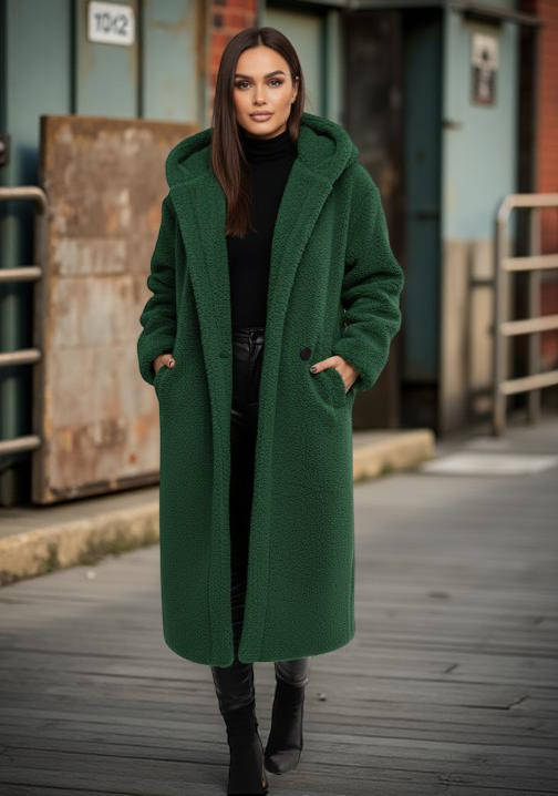 Women's Warm Long Coat | Hooded