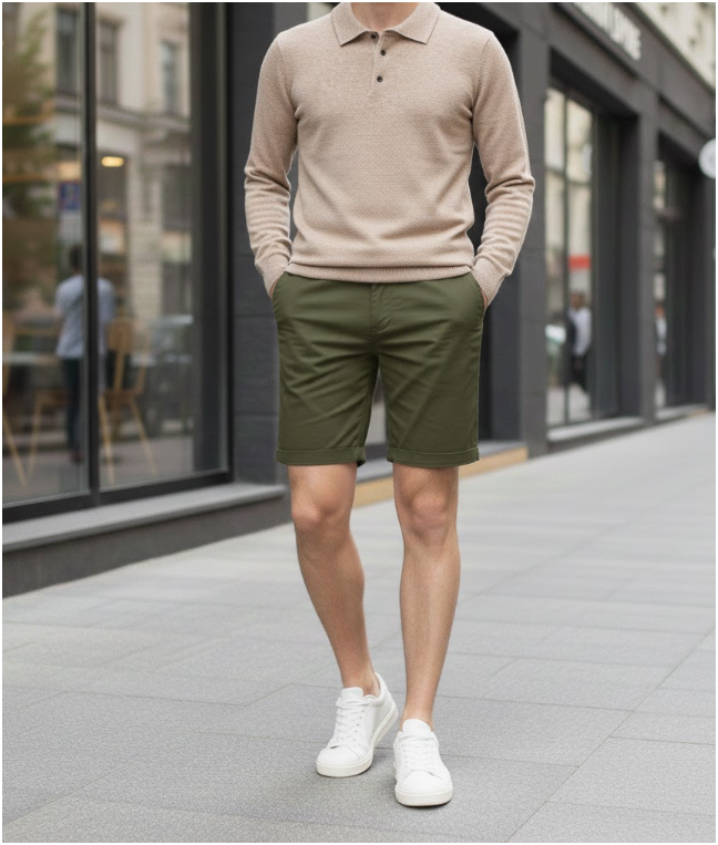 Men's Knitted Polo | Long Sleeve