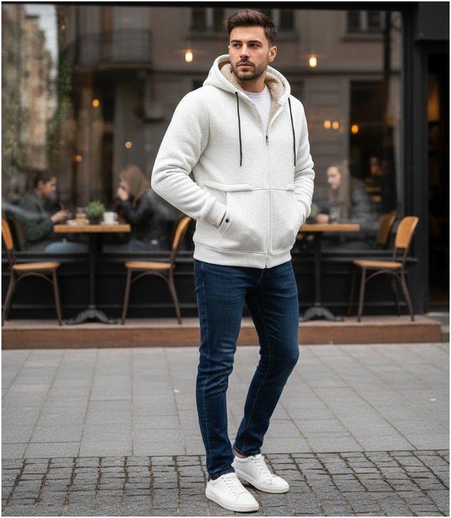 Men's Plush Innered Jacket | Winter Hoodie