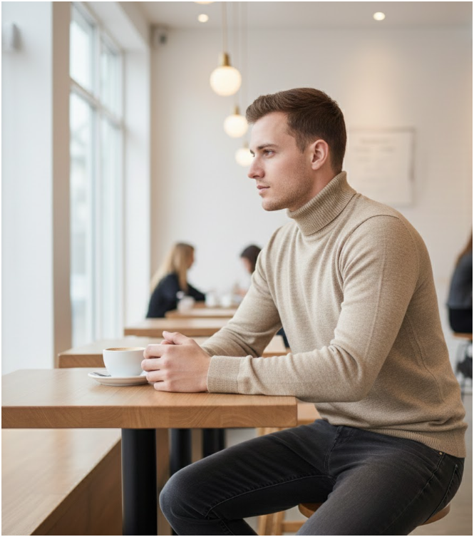 Men's Roll-Kneck Sweater | Pull-over