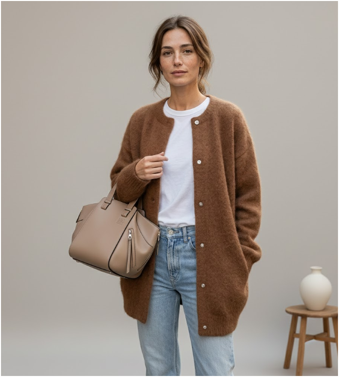 Women's Knitted Cardigan | Loose Fit