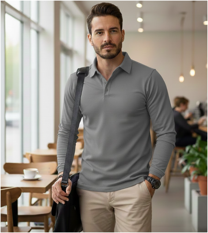 Mens Long Sleeve | Polo Shirt