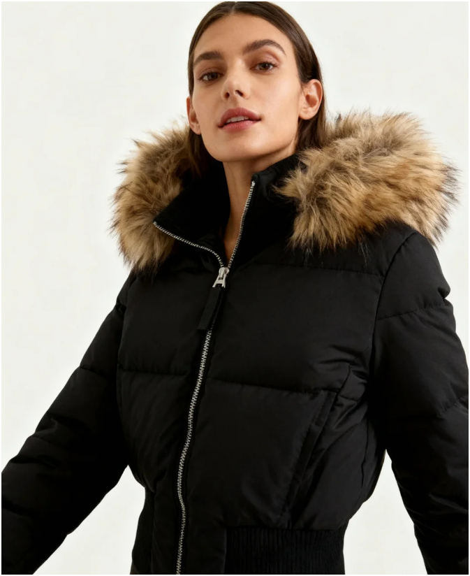 Women's Quilted Jacket | Detachable Hoodie