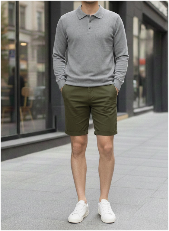 Men's Knitted Polo | Long Sleeve