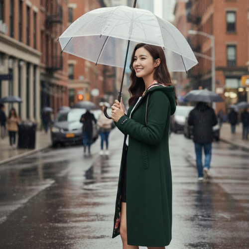 Women's Floral Lined Hooded Coat | Long