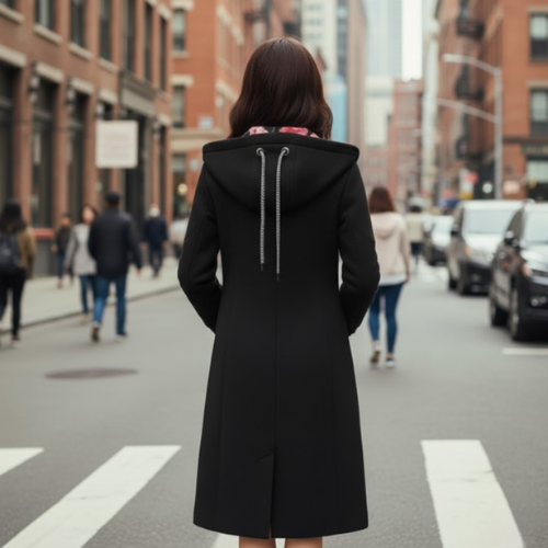 Women's Floral Lined Hooded Coat | Long