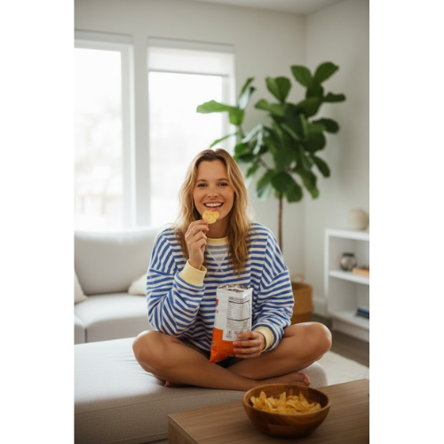 Women's Striped Crewneck Sweatshirt | Knitted