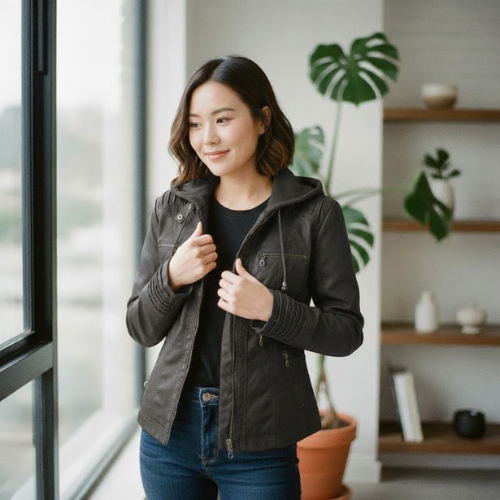 Women's Weather Resistant Hoodie l Zip Up