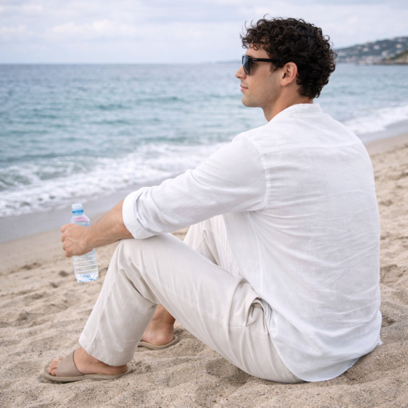 Men’s Slim Fit Long Sleeve Shirt | Button Front