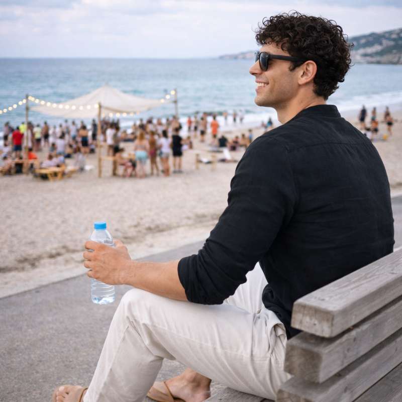 Men’s Slim Fit Long Sleeve Shirt | Button Front