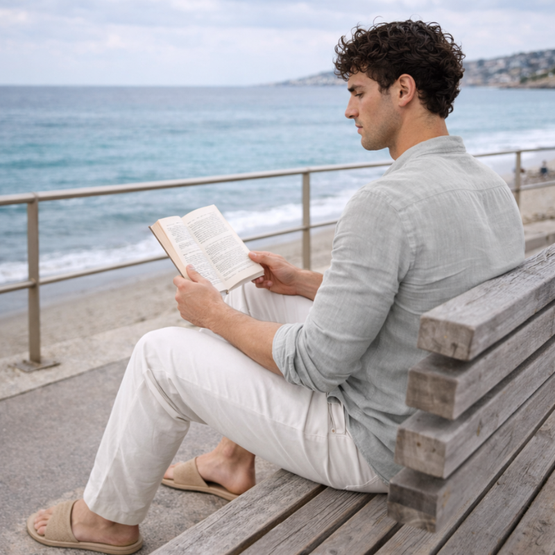 Men’s Slim Fit Long Sleeve Shirt | Button Front