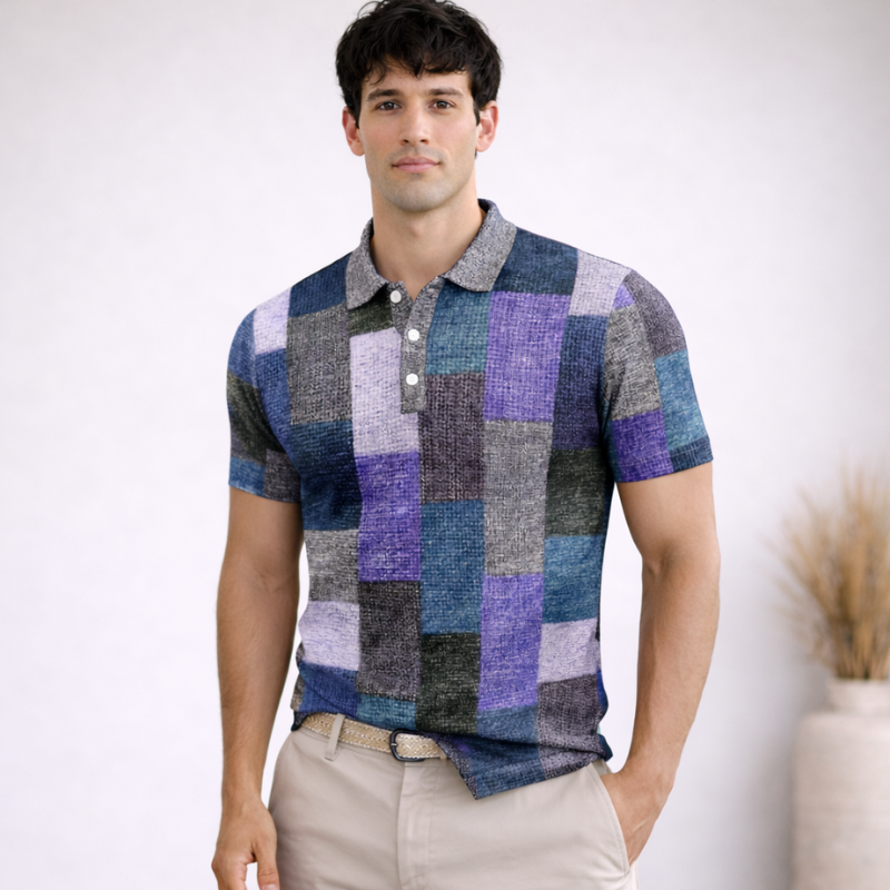 Men’s Multi-Color Polo Shirt | Short Sleeve