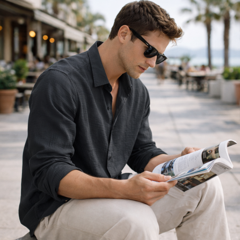 Men’s Casual Button Down Shirt | Summer