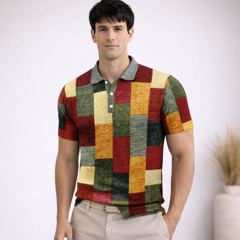 Men’s Multi-Color Polo Shirt | Short Sleeve