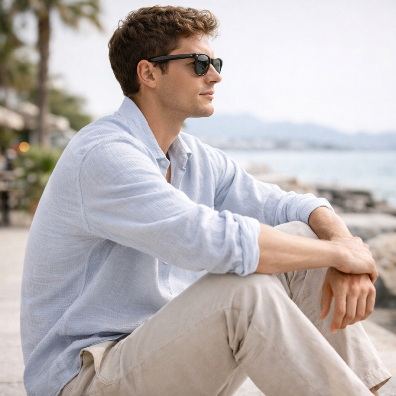 Men’s Casual Button Down Shirt | Summer