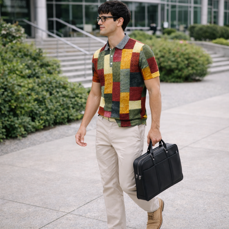 Men’s Multi-Color Polo Shirt | Short Sleeve