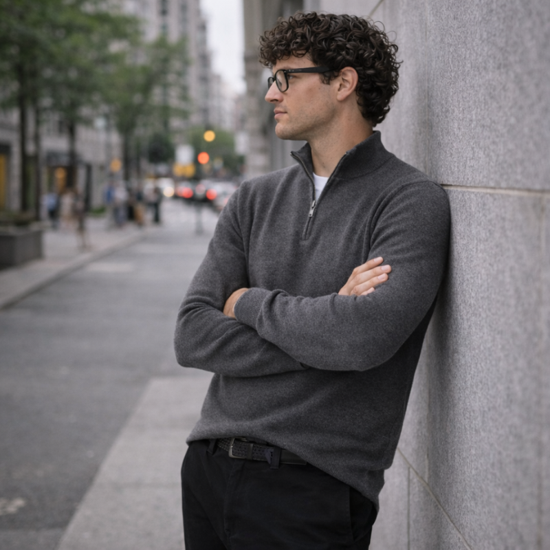 Men’s Zip Pullover | Long Sleeve