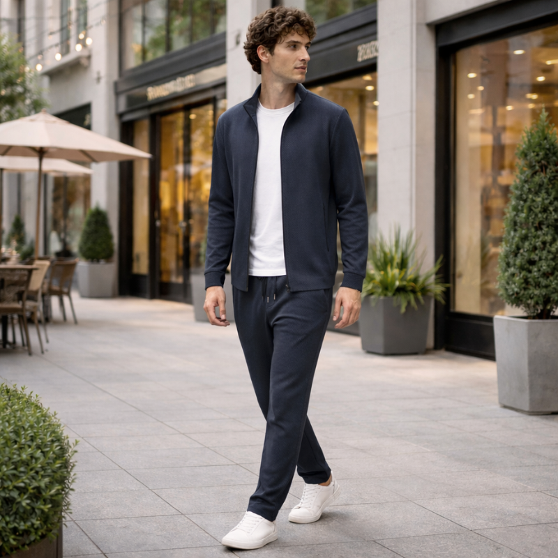 Men’s Athletic Lycra Tracksuit Set | Two Piece